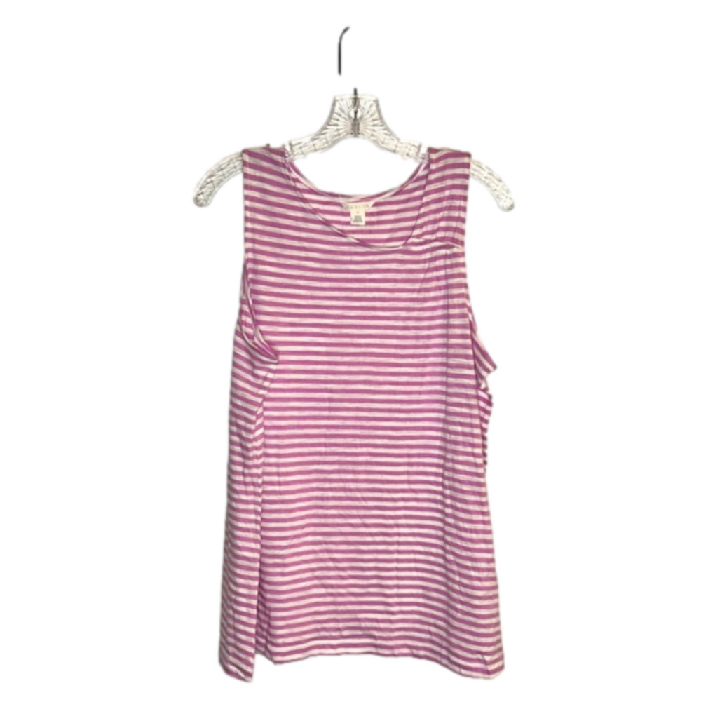 Caslon Striped Tank Top Size Large